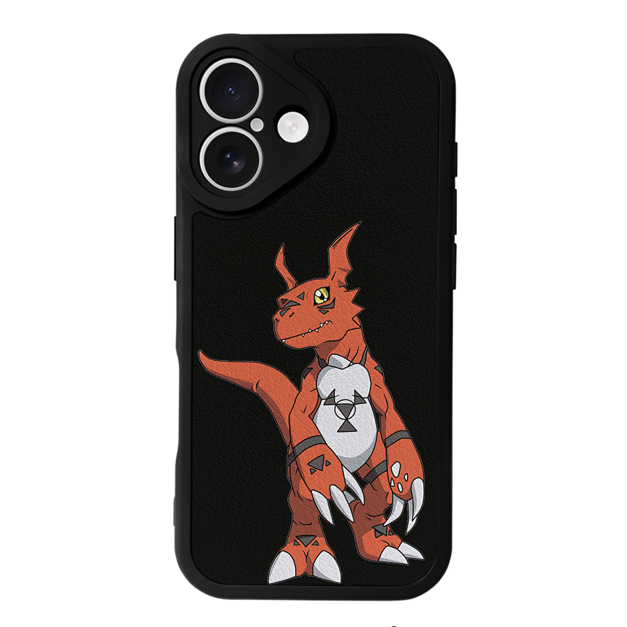 （画像用） Digimon デジタルモンスター/デジモン 【iPhone 16シリーズ対応】シリコンスマホケース（レザー調） 材質：シリコン